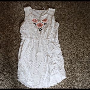 White dress with beaded embellished chest